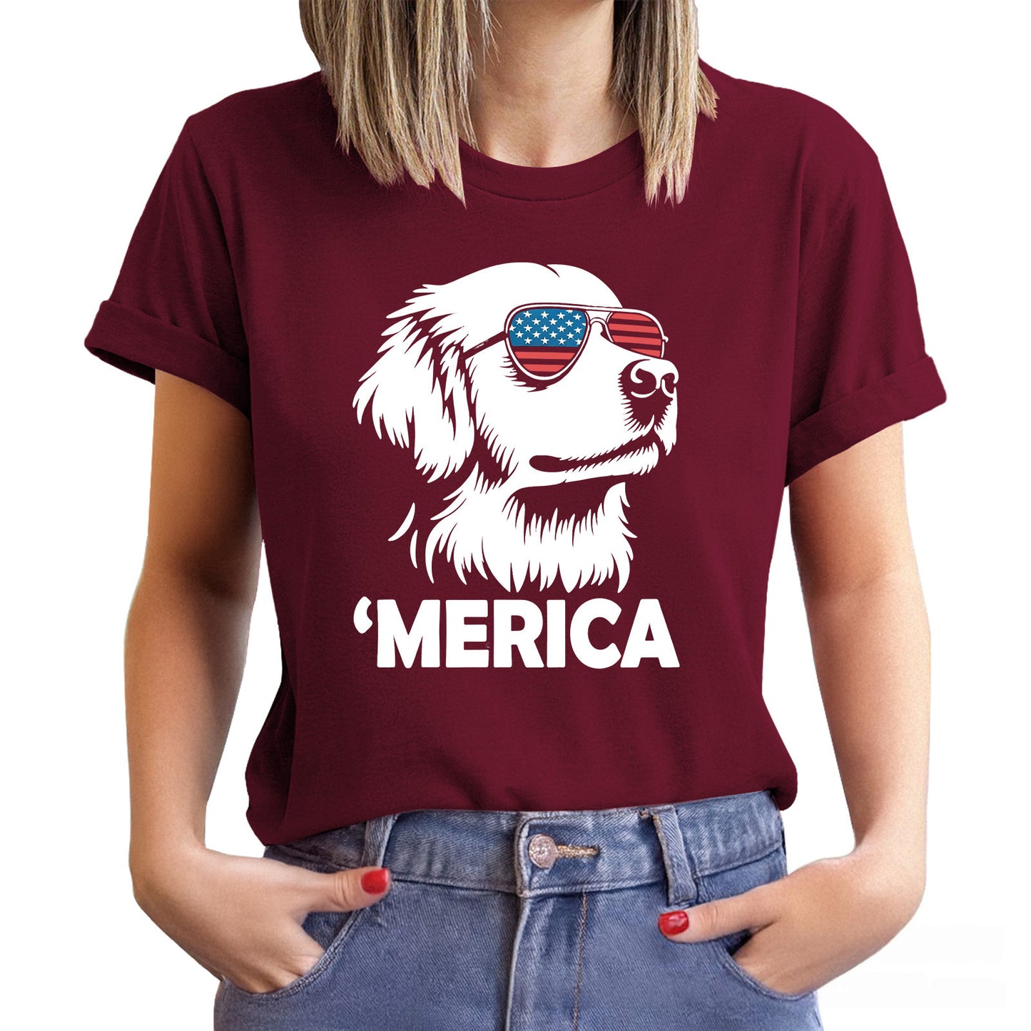 🐶Merica Golden Retriever Shirt | 4th of July Dog Shirt