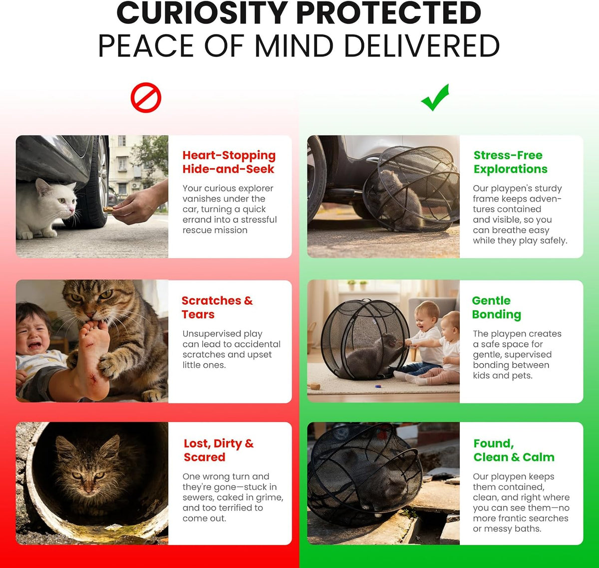๐พ Portable 360ยฐ Cat Playpen โ Their Safe Little Space Anywhere