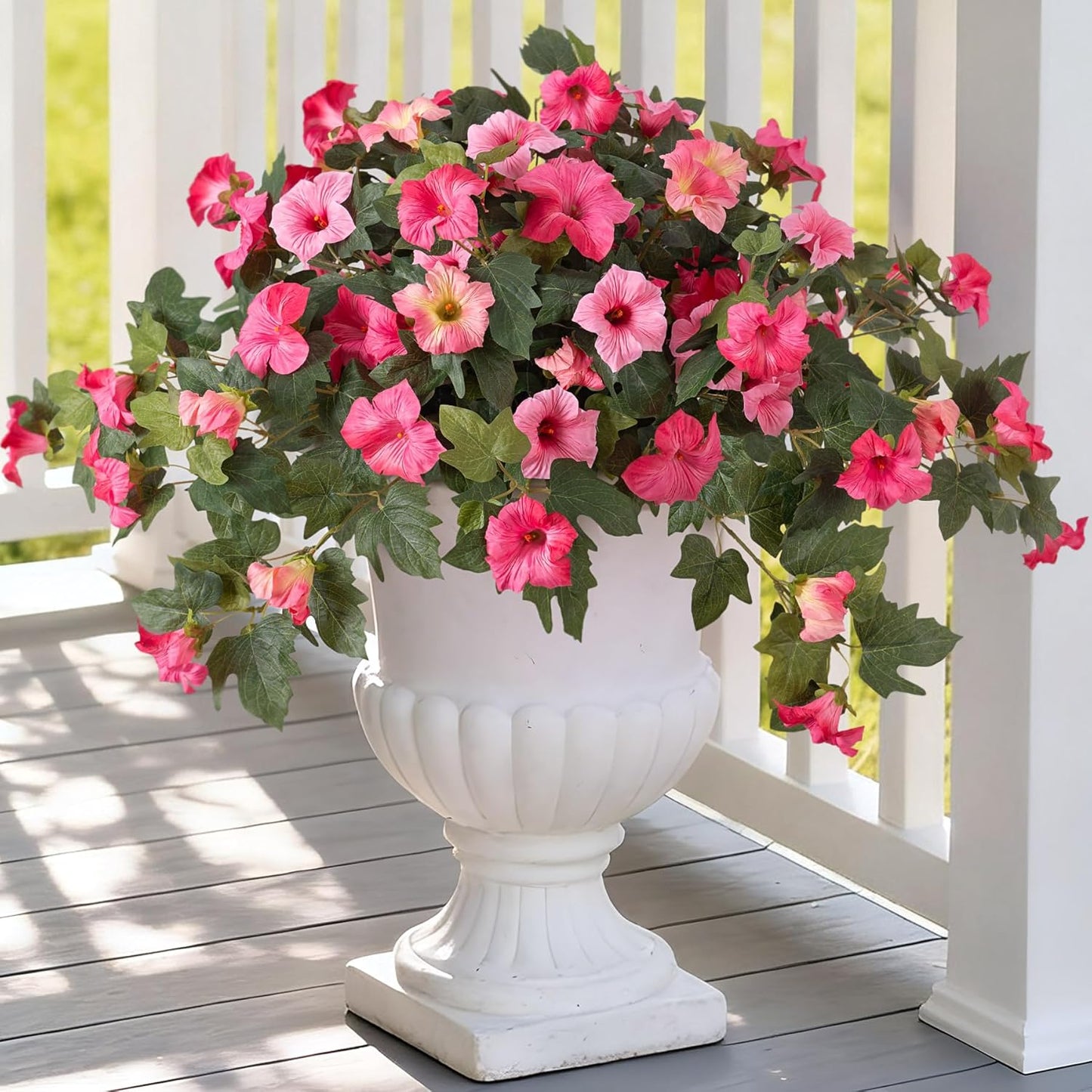 Outdoor Artificial Petunia Flowers Decor (2Pcs)