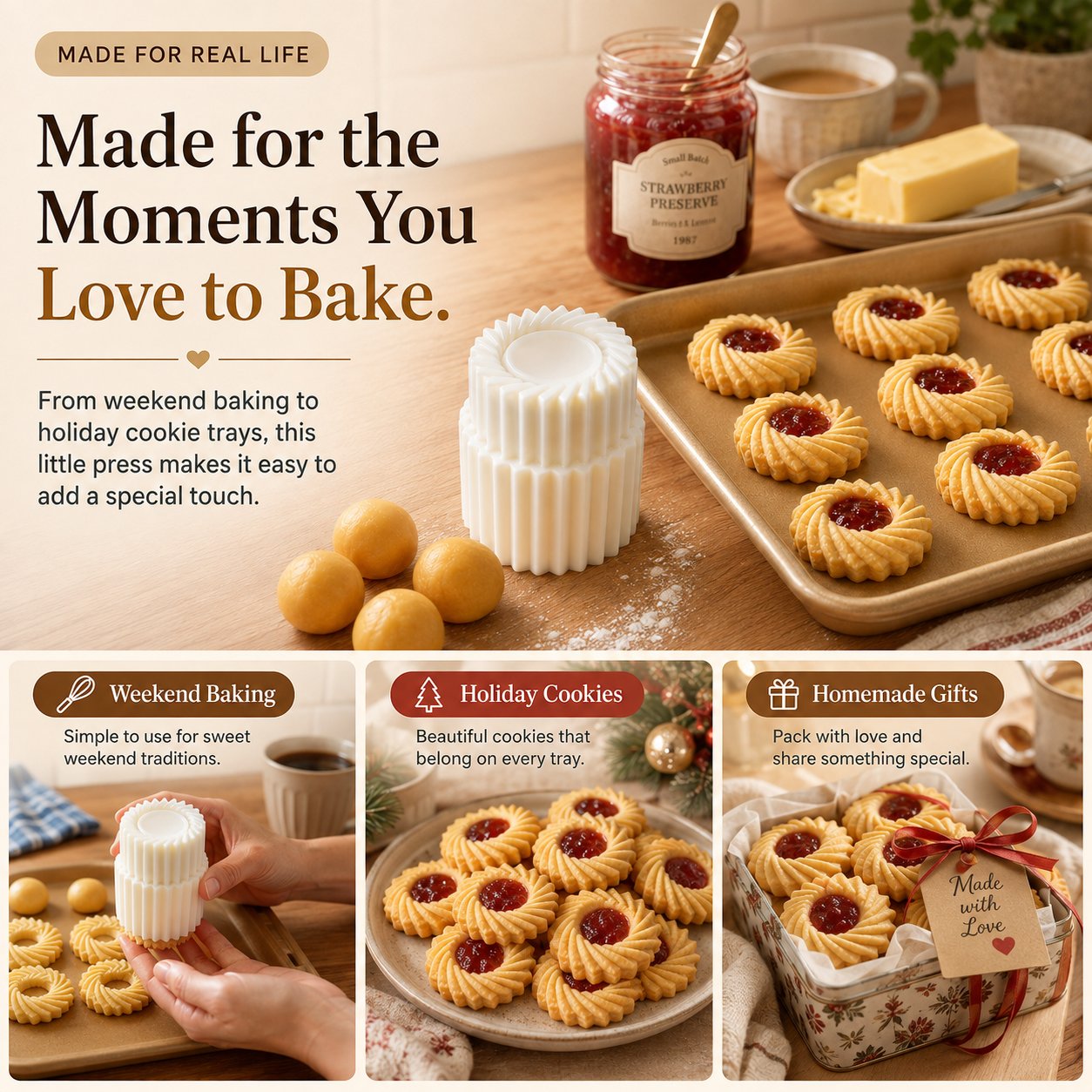 🔥 49% OFF – One Press for Beautiful Jam-Filled Cookies 🍪