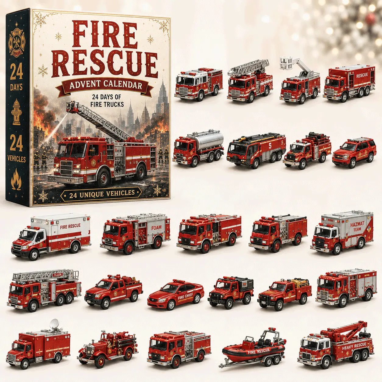 ๐ 24-Day Vehicle Advent Calendar โ Build A New Fleet Every Morning Before Christmas