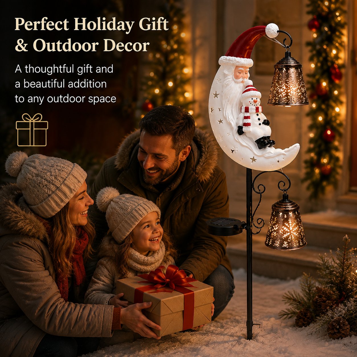 🎅🔔 Christmas Moon Solar Stake Light✨Buy 2 Get FreeShopping✈️