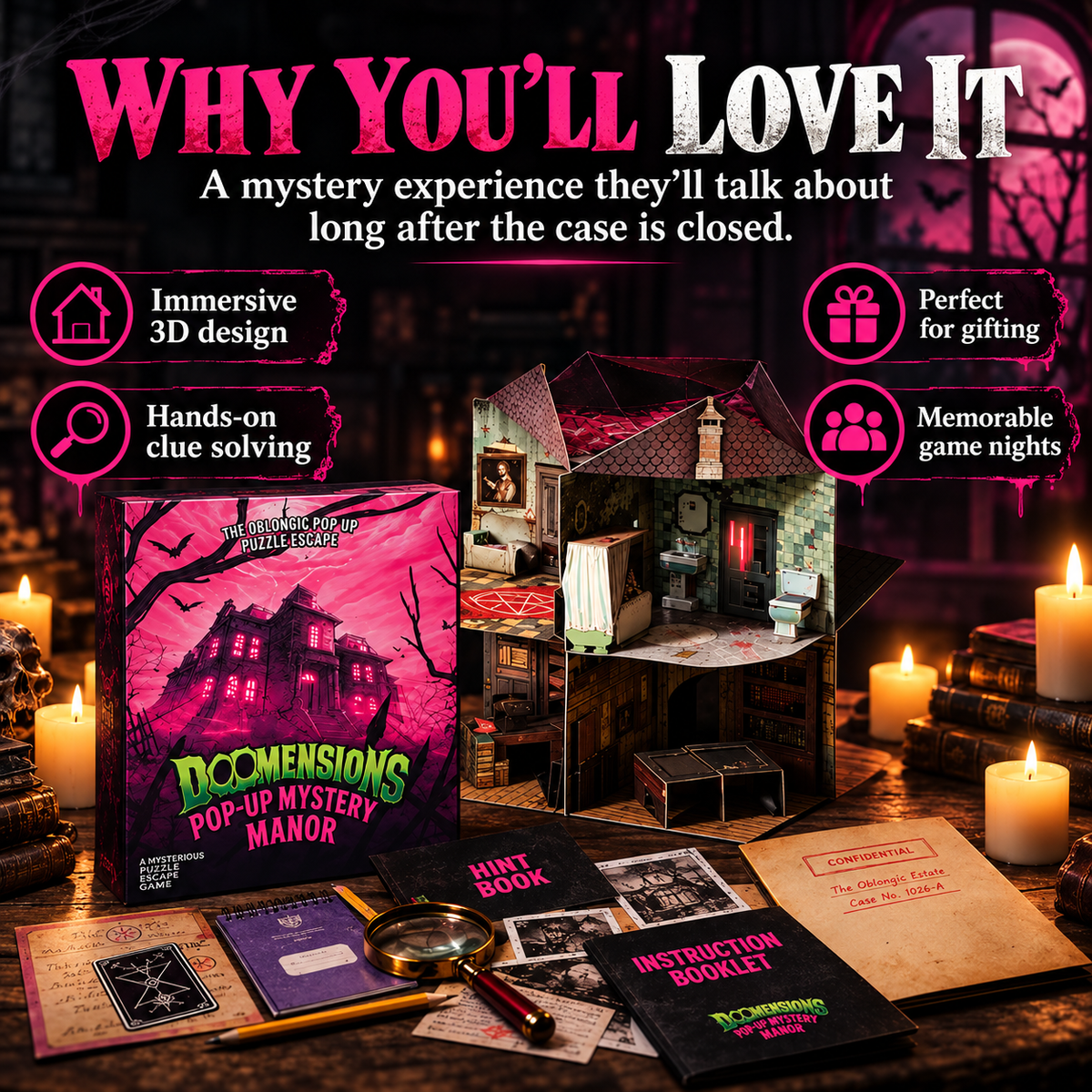 3D Pop-Up Mystery Manor โ Immersive Murder Mystery Puzzle Game