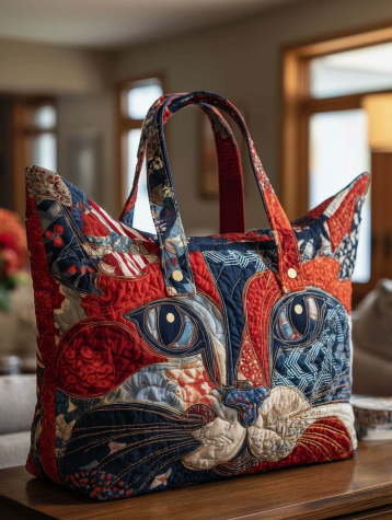 ✨ Boho Dreamcatcher Quilted Tote Bag – 3D Embroidered Feather Design, Spacious Everyday Carryall