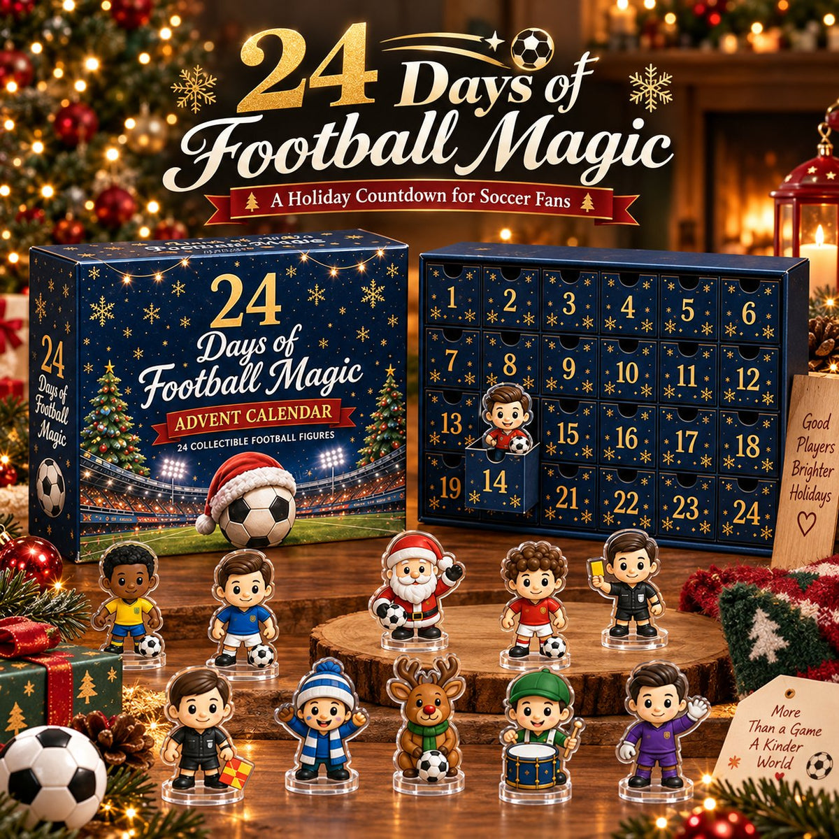 24-Day Christmas Advent Calendar | Football Team Collectible Figures