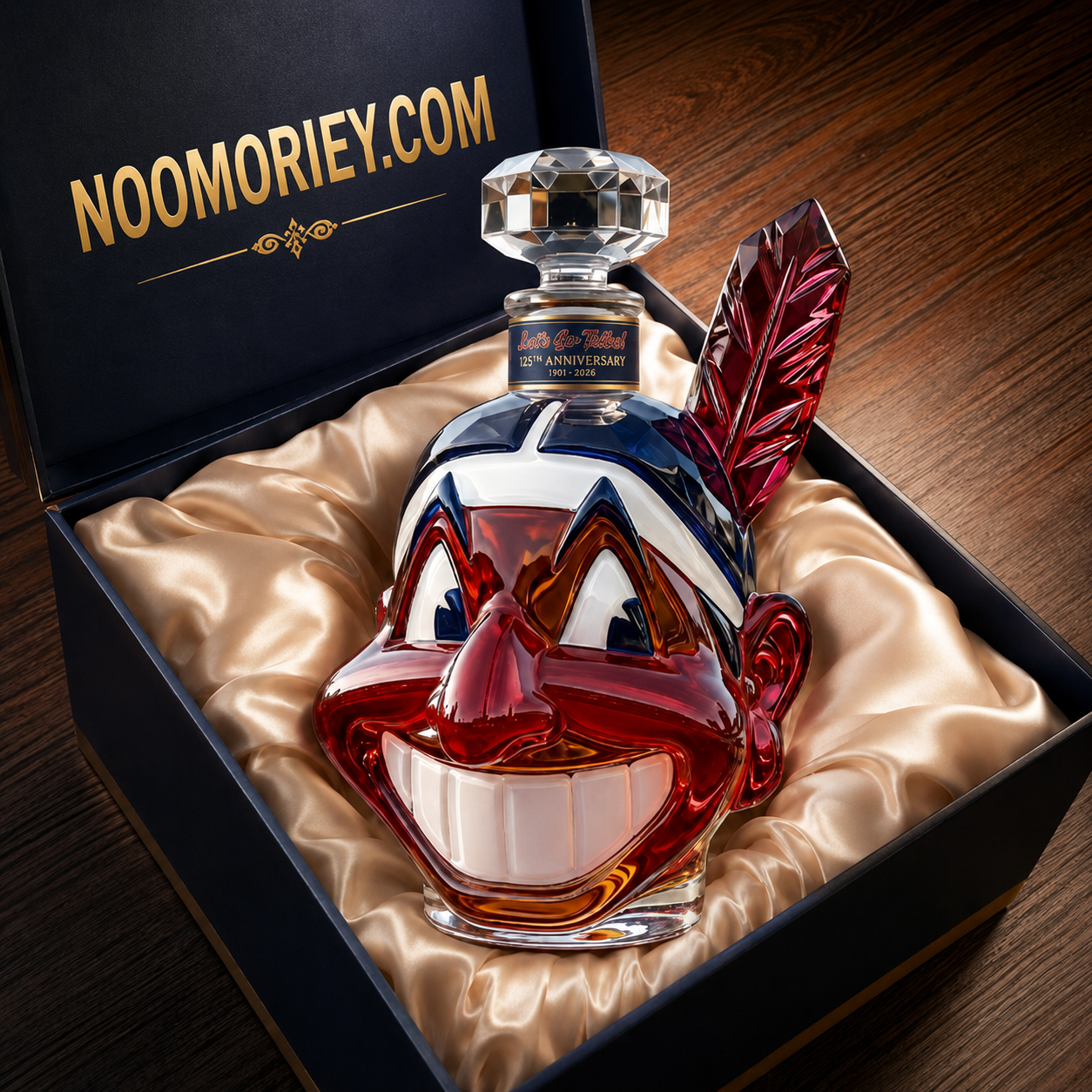 ๐ฅโพ Let's Go Tribe! 125th Anniversary Chief Wahoo Whiskey Decanter ๐โจ โ A Timeless Whiskey Collection ๐ฅ๐ฅ