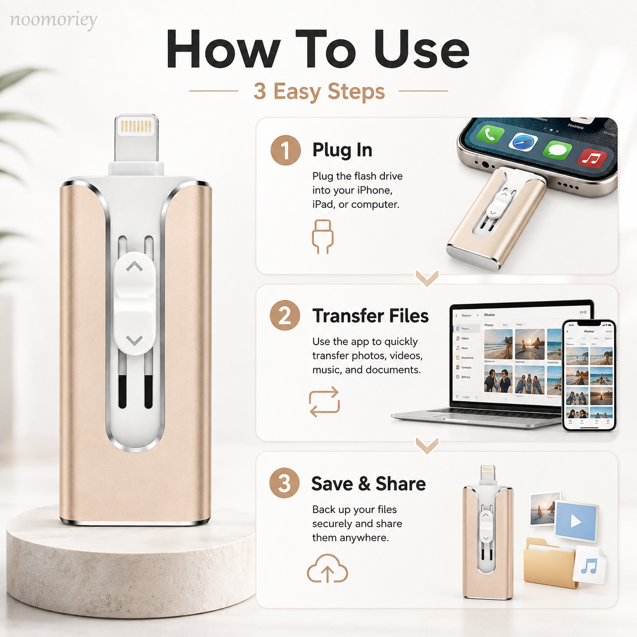 📱 50% OFF 4-in-1 Mobile USB Flash Drive – Back Up Photos & Free Up Space