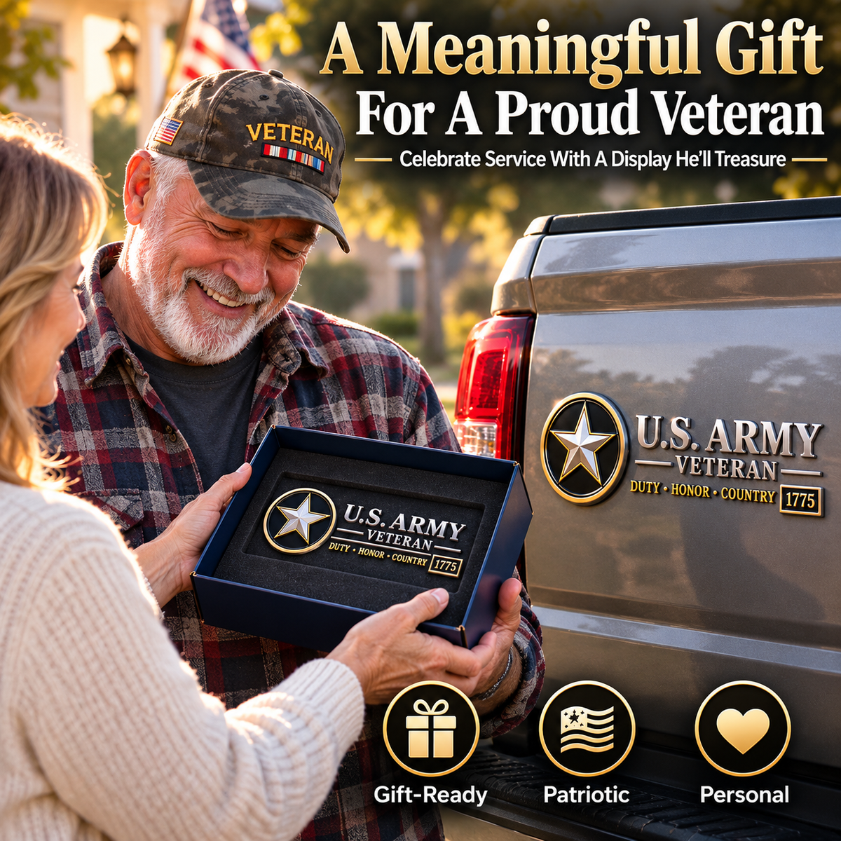 ๐๏ธ Veteran Vehicle Emblem โ Honor Their Service With Pride ๐บ๐ธ