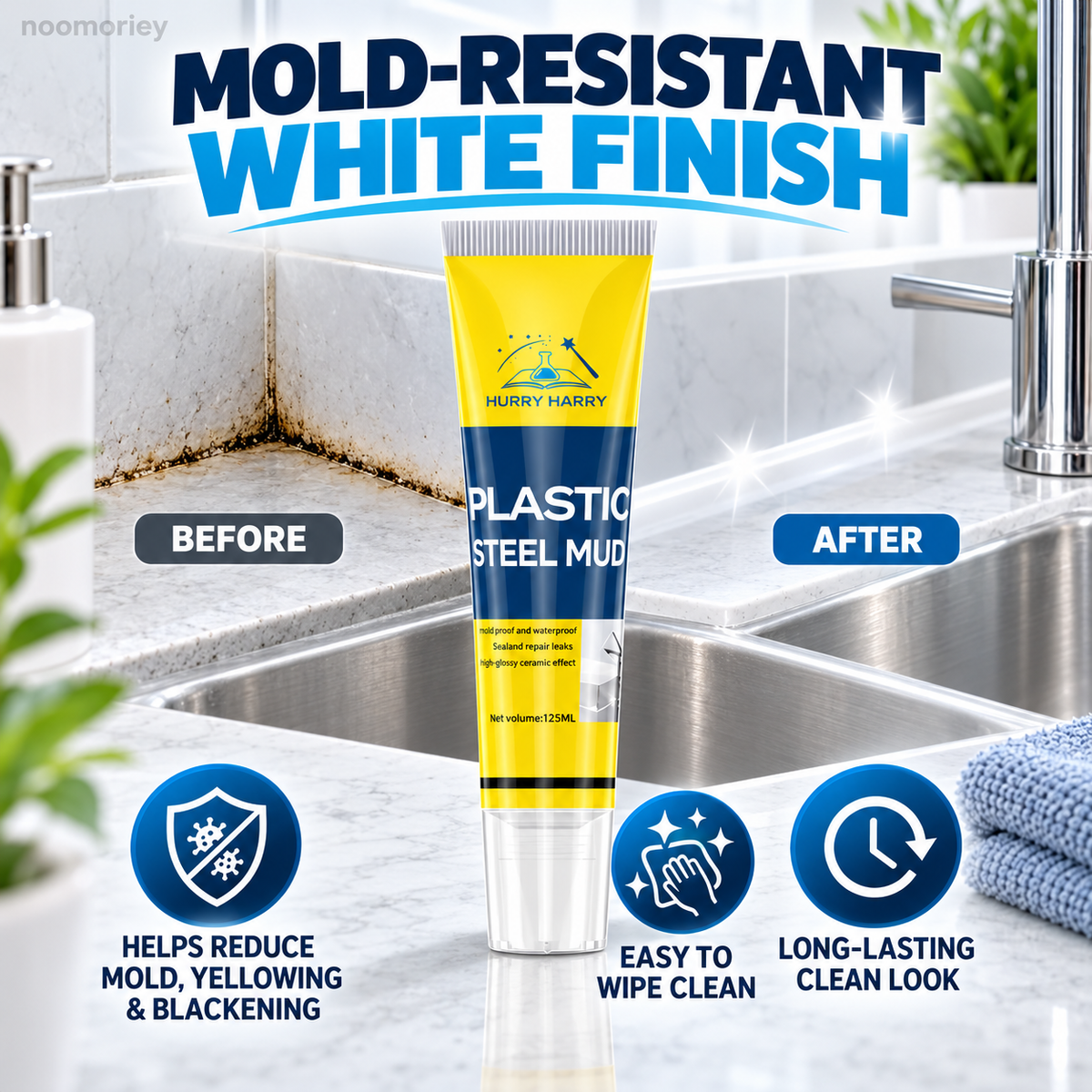 🔧 White Gap Sealant – Refresh Kitchen & Bathroom Seams