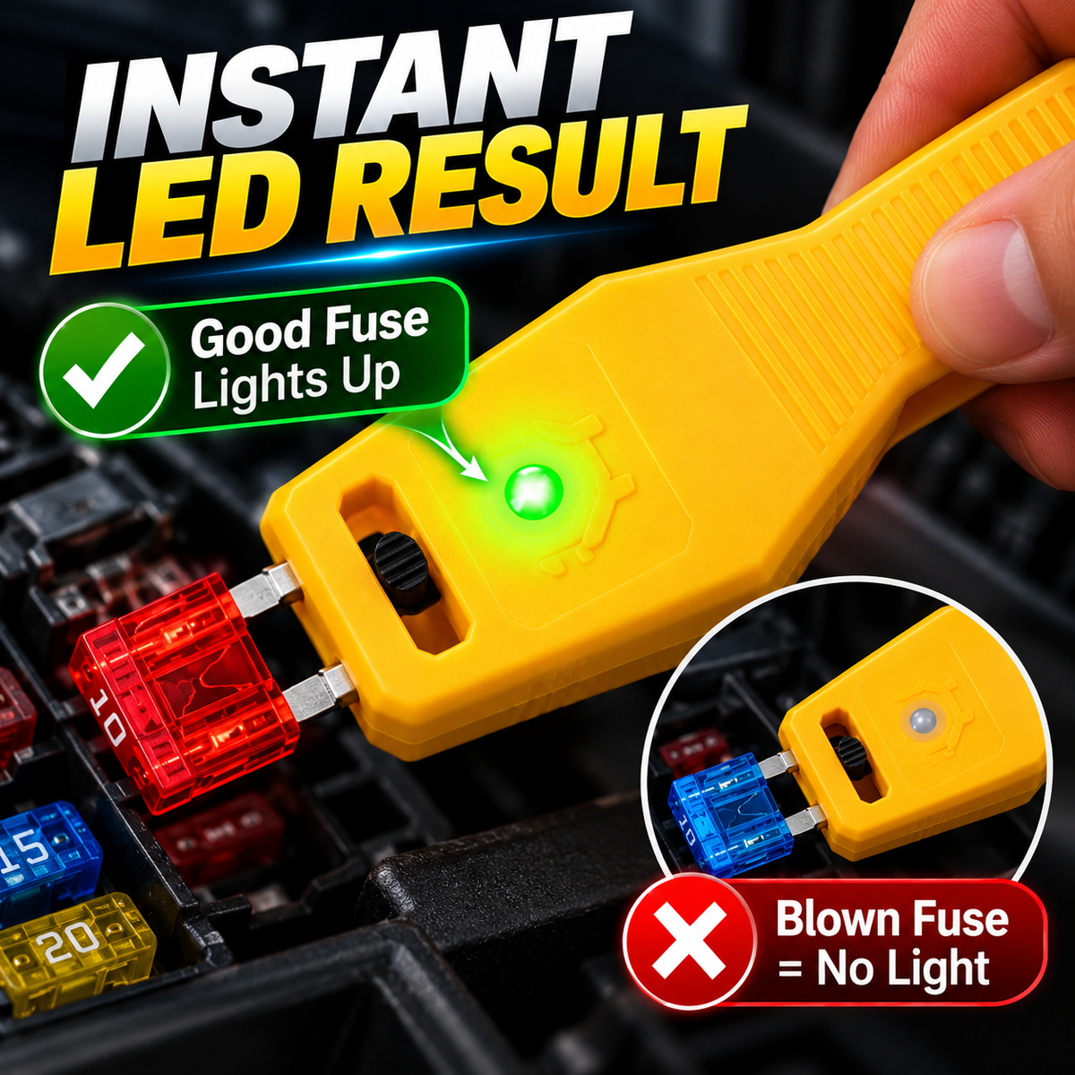 ๐ 50% OFF Automotive Fuse Tester โ LED Indicator & Built-In Fuse Puller ๐ก