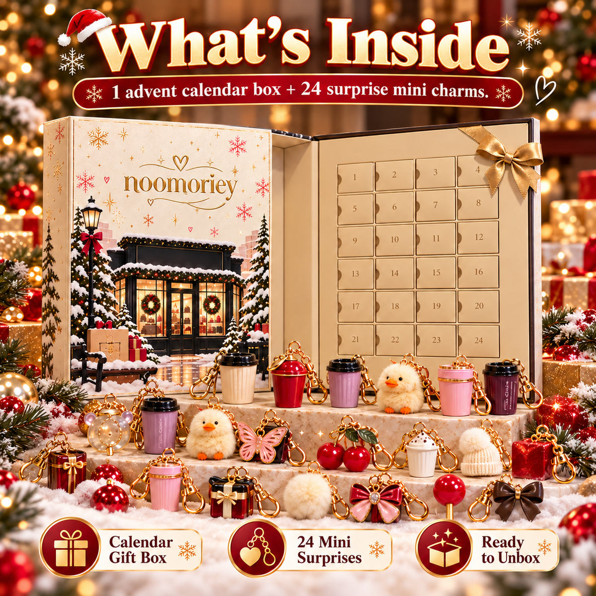 ๐ 50% OFF Christmas Mystery Charm Advent Calendar โ 24 Days of Surprises โจ