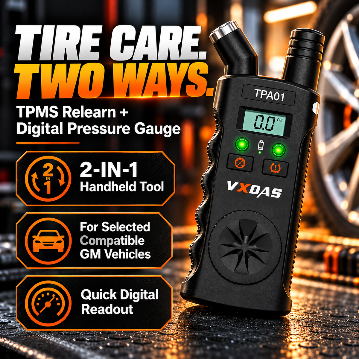 ๐ง 50% OFF! 2-in-1 TPMS Relearn Tool with Digital Tire Pressure Check