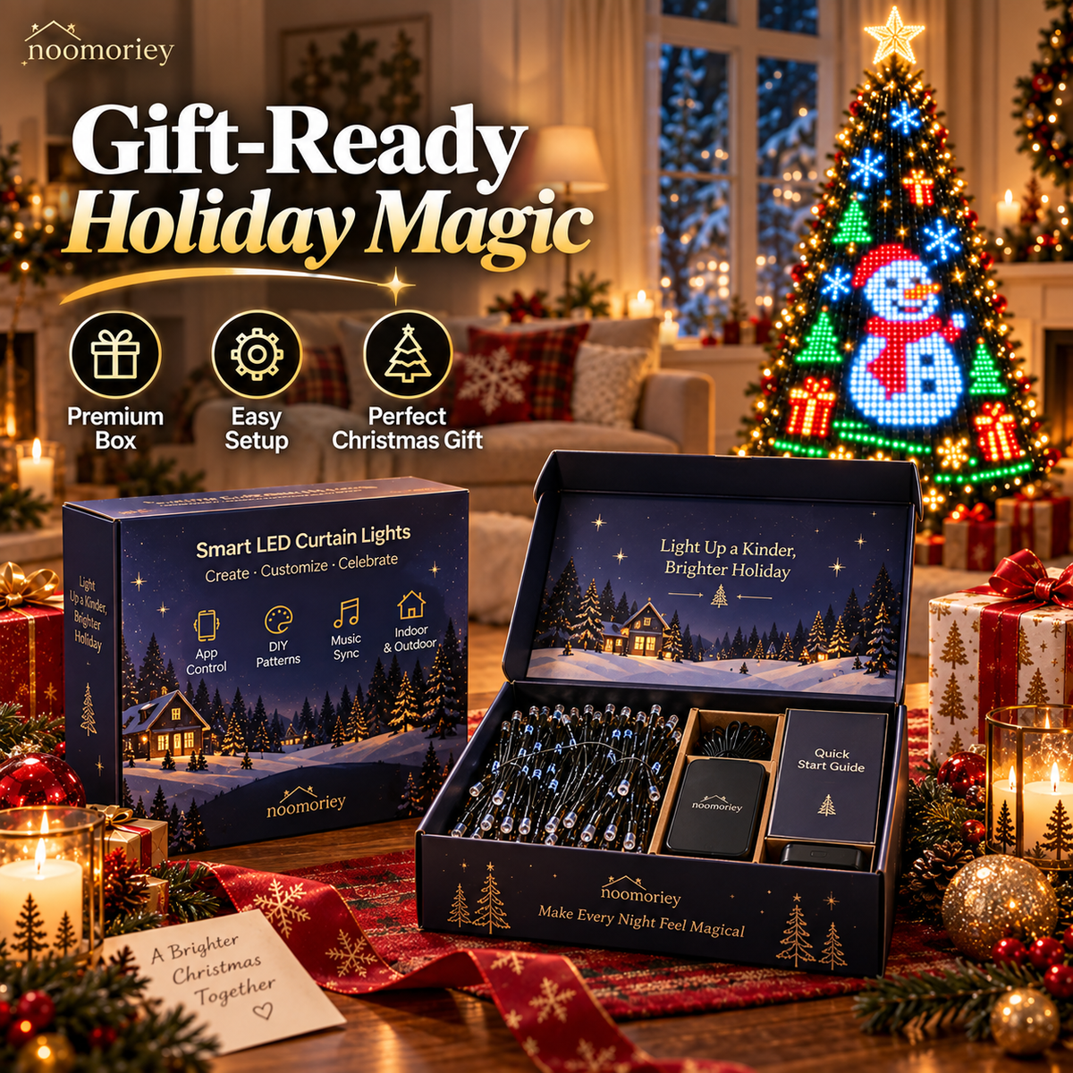 🎄 Smart LED Christmas Tree Lights ✨ DIY Holiday Patterns App Control Decoration