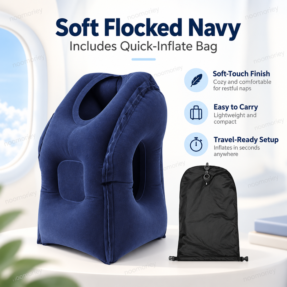 โ๏ธ Inflatable Travel Pillow โ Rest More Comfortably on Every Journey