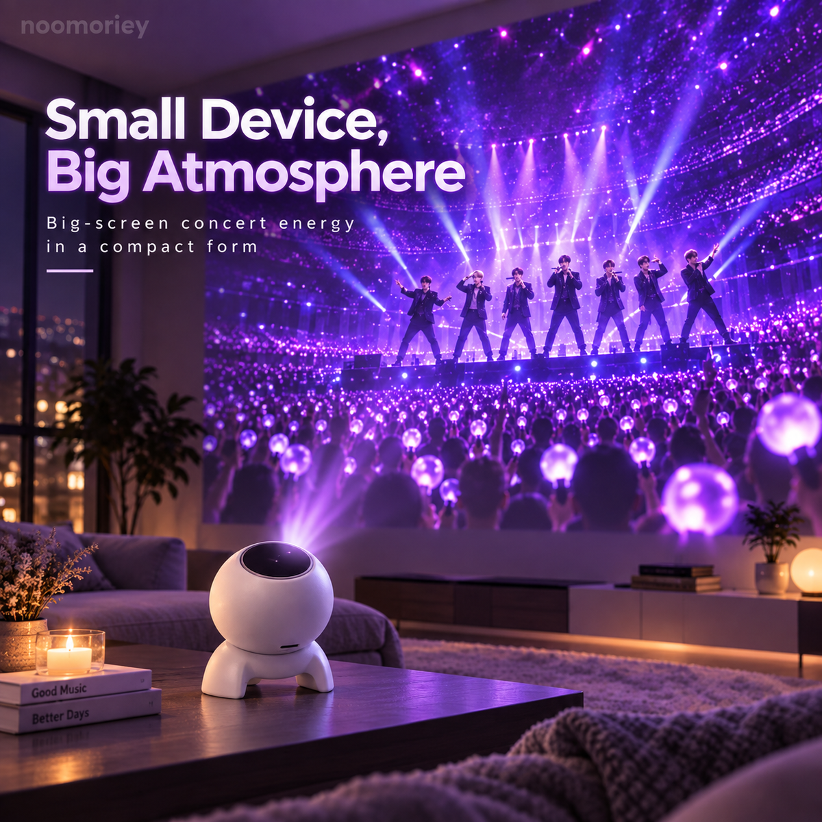 💜 Galaxy Concert Projector – Immersive Purple Starry Sky Light with Bluetooth Speaker & Remote Control