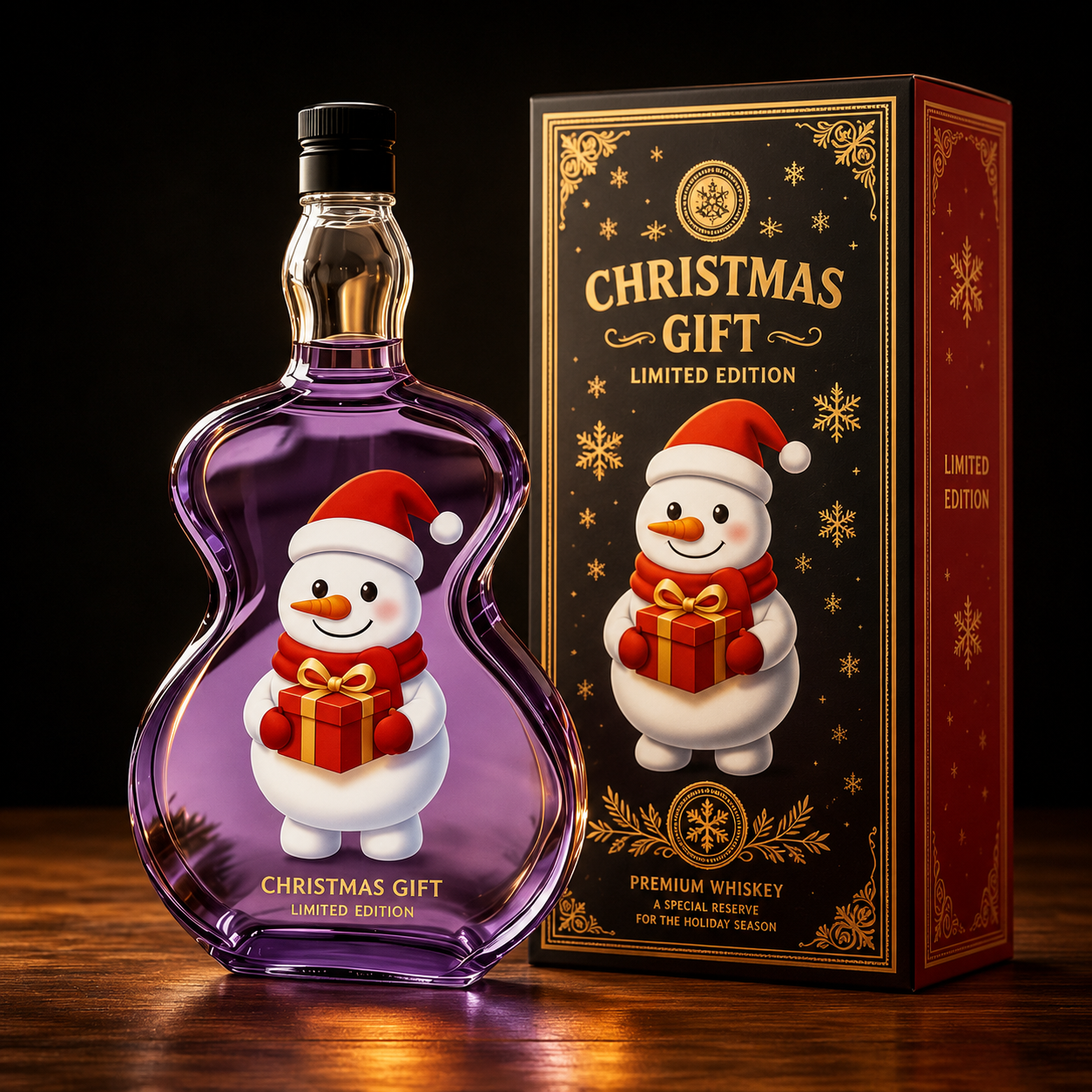 ๐ฆ๐
๐ผ57th Anniversary Christmas Guitar Whiskey Decanter โ Limited Edition Rock & Roll Collectible Gift