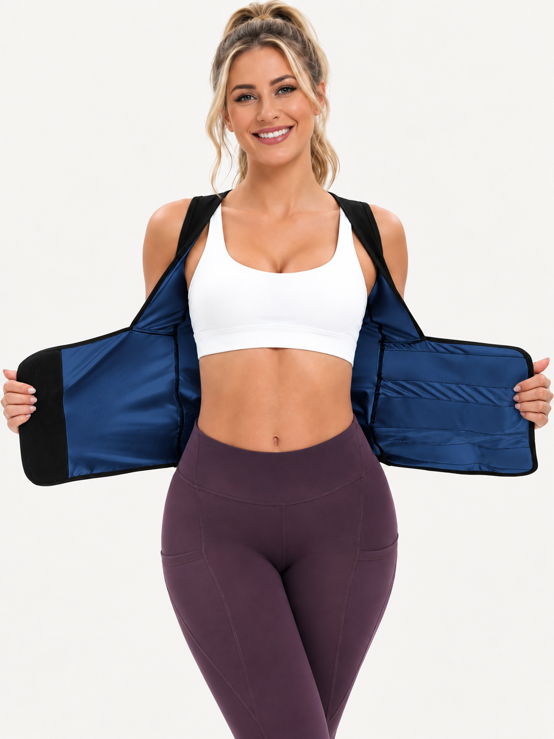 🔥 Fitness Deal – Women's Zip-Up Sculpting Vest 💪 Snug Support & Flexible Comfort for Gym, Running & Training 🏃♀️