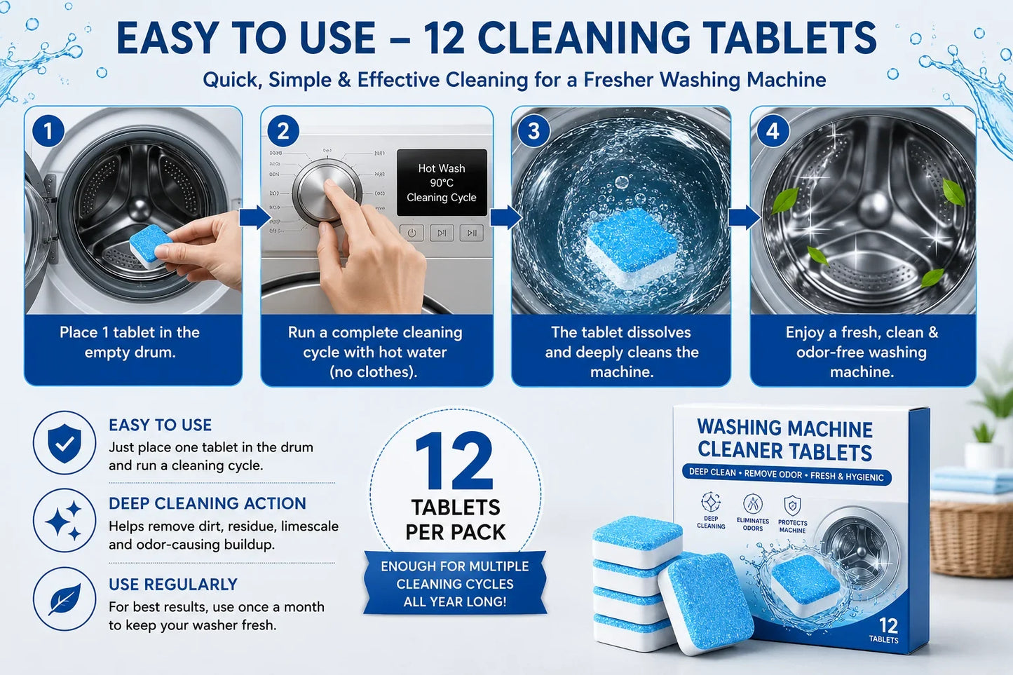 Washing Machine Cleaning Tablets