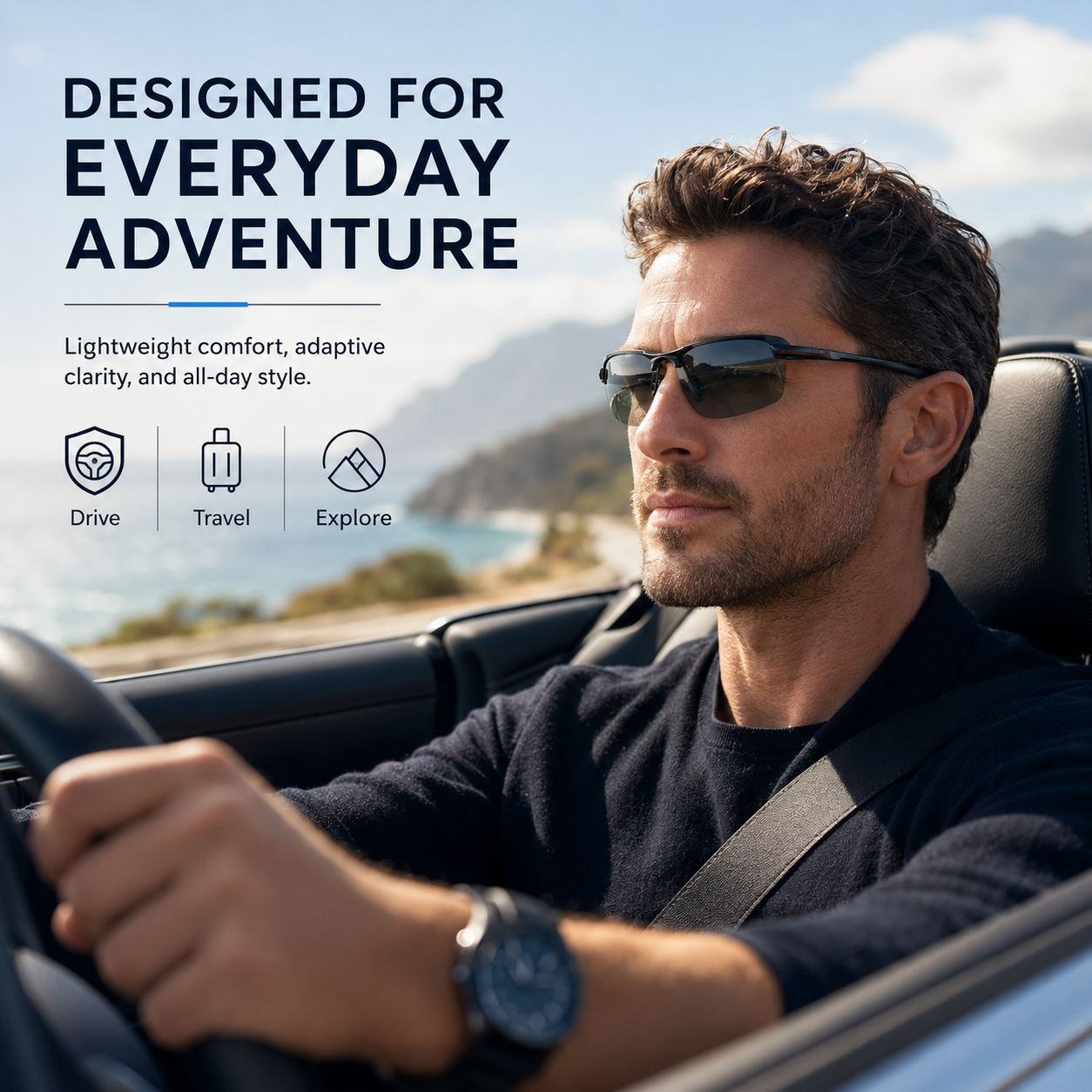 ✨Summervibes Smart Auto Zoom Photochromic Sunglasses | UV400 Anti Blue Light Outdoor Shades