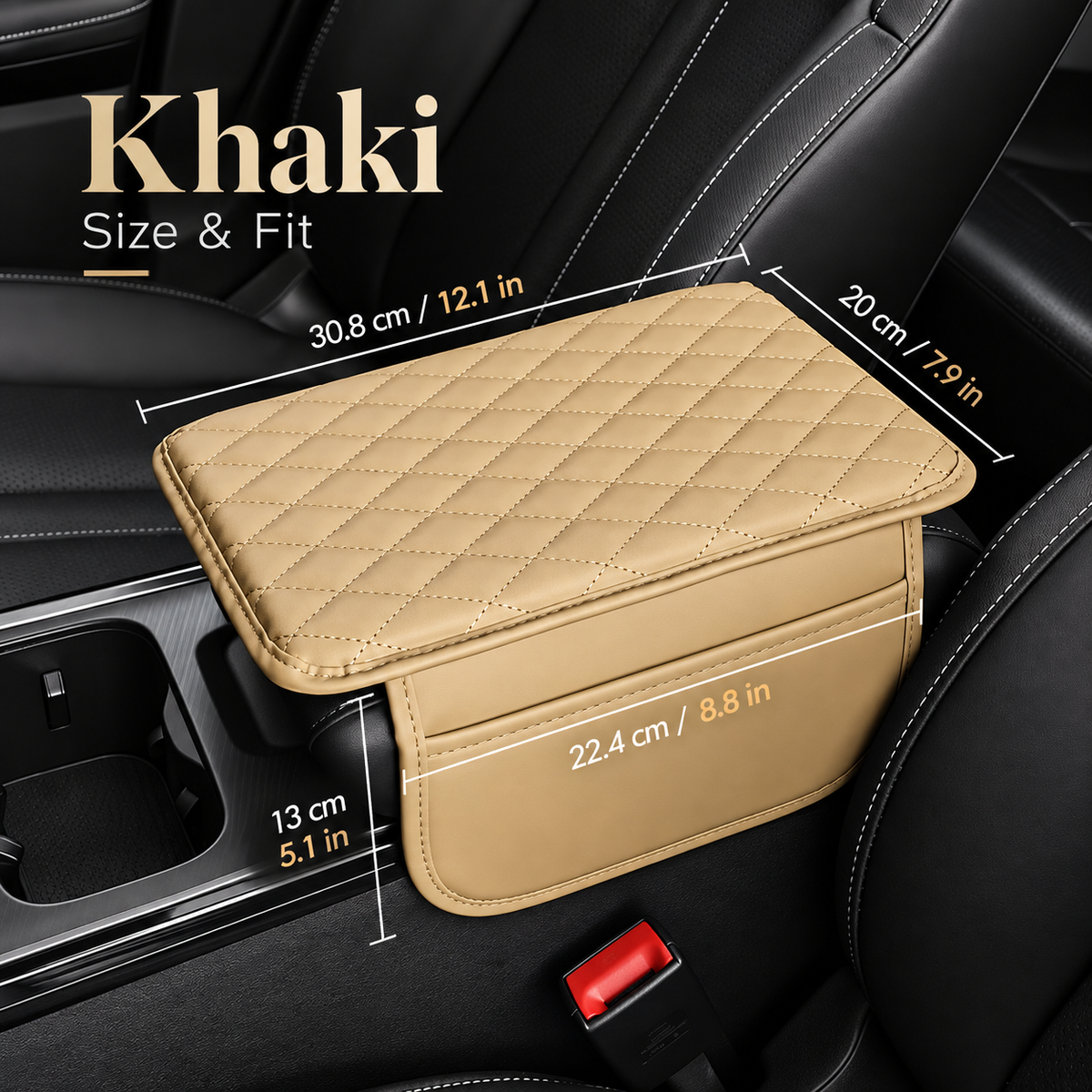 🚗 3-in-1 Car Armrest Cushion with Storage & Console Protection