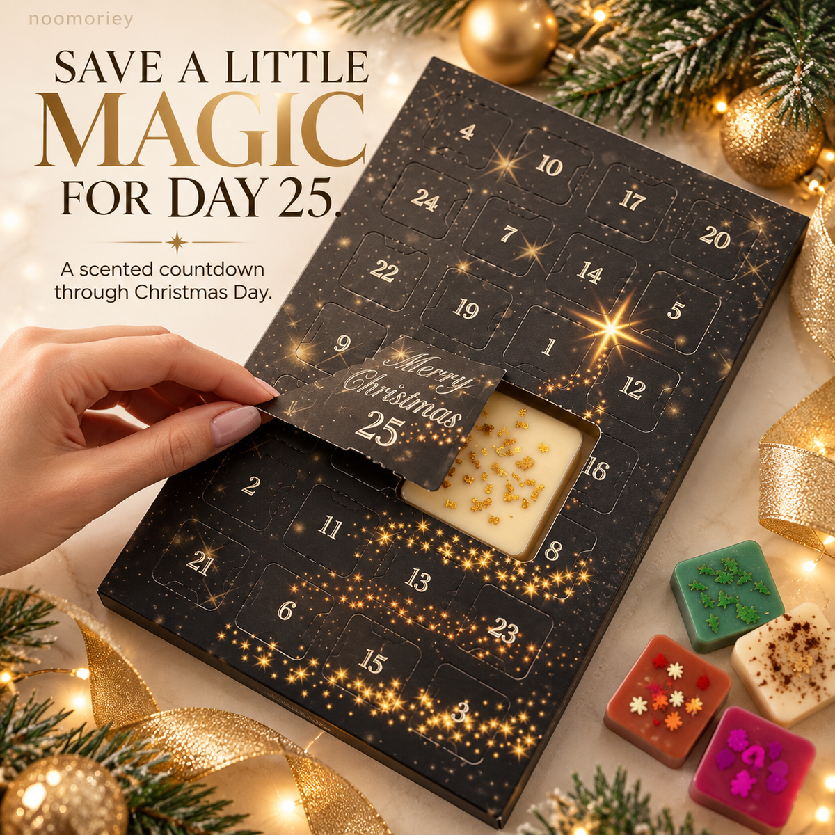 ⏰Only 50 Left!!!🚨—Available While Supplies Last.🎄 25-Day Luxury Wax Melt Advent Calendar – Scented Soy Wax Surprises for Cozy Christmas Moments !!!🎁