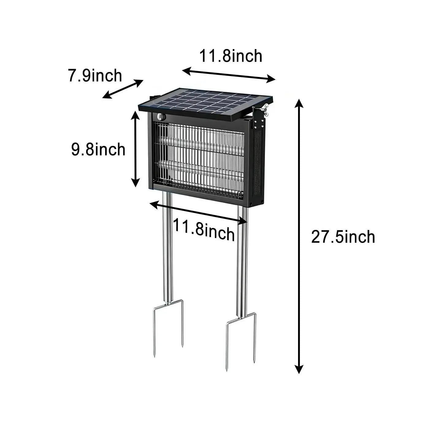 Solar Mosquito Zapper – Waterproof, Smart Light Sensor, Rechargeable – Indoor/Outdoor Bug Killer