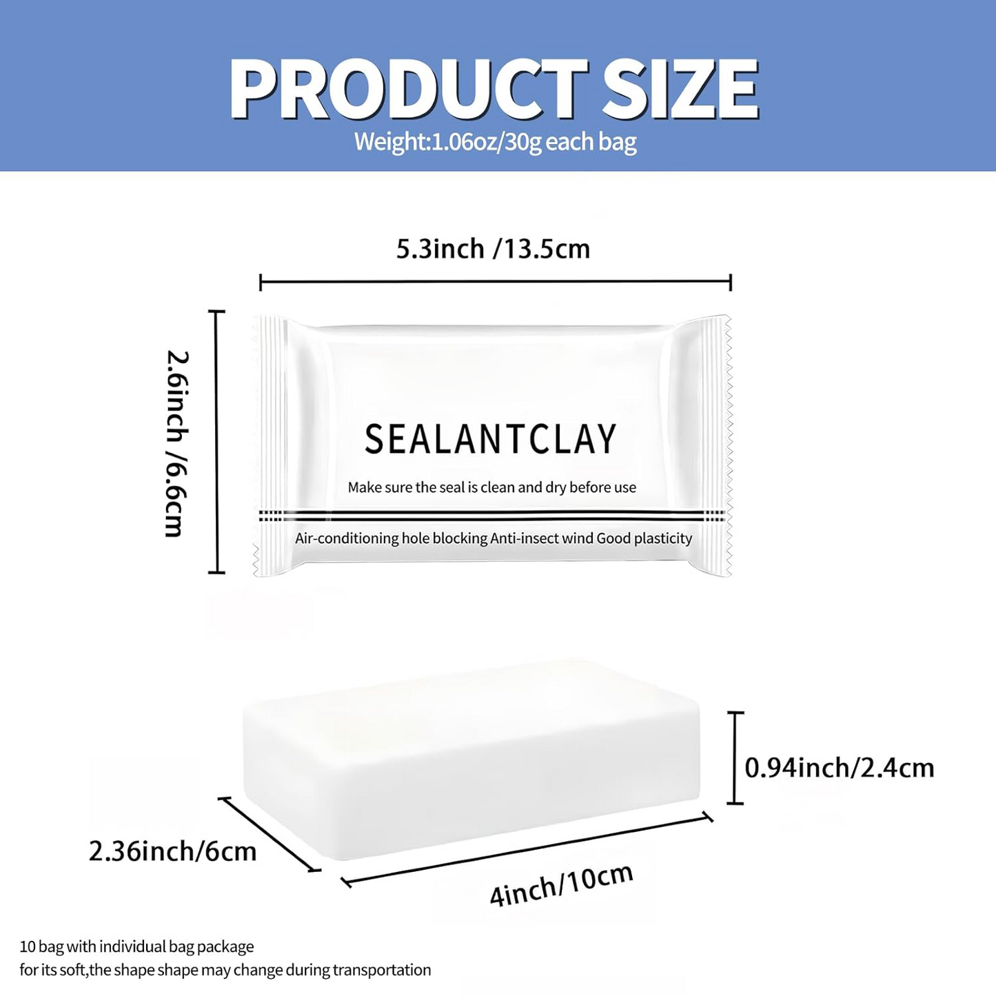 🛠️ 6-Pack Waterproof Sealing Putty – Moldable Repair Clay