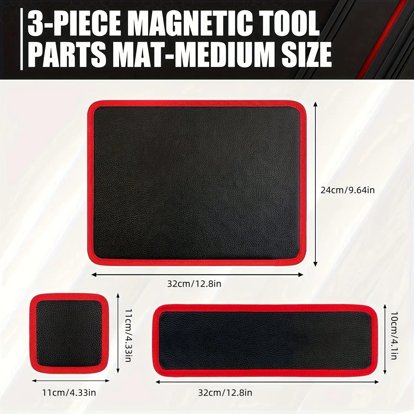 Magnetic Tool Mat & Holder | 12.8"x9.8" Flexible Magnetic Tray for Garage Workshop, Scratchproof PVC Surface with Non-Slip Grip | Auto Repair, Toolbox Organizer for Mechanics & DIY fathersdaygift