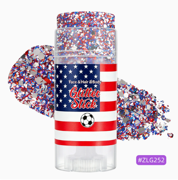 🦅4th of July Glitter Stick✨Red, White & Blue Body & Hair Sparkle