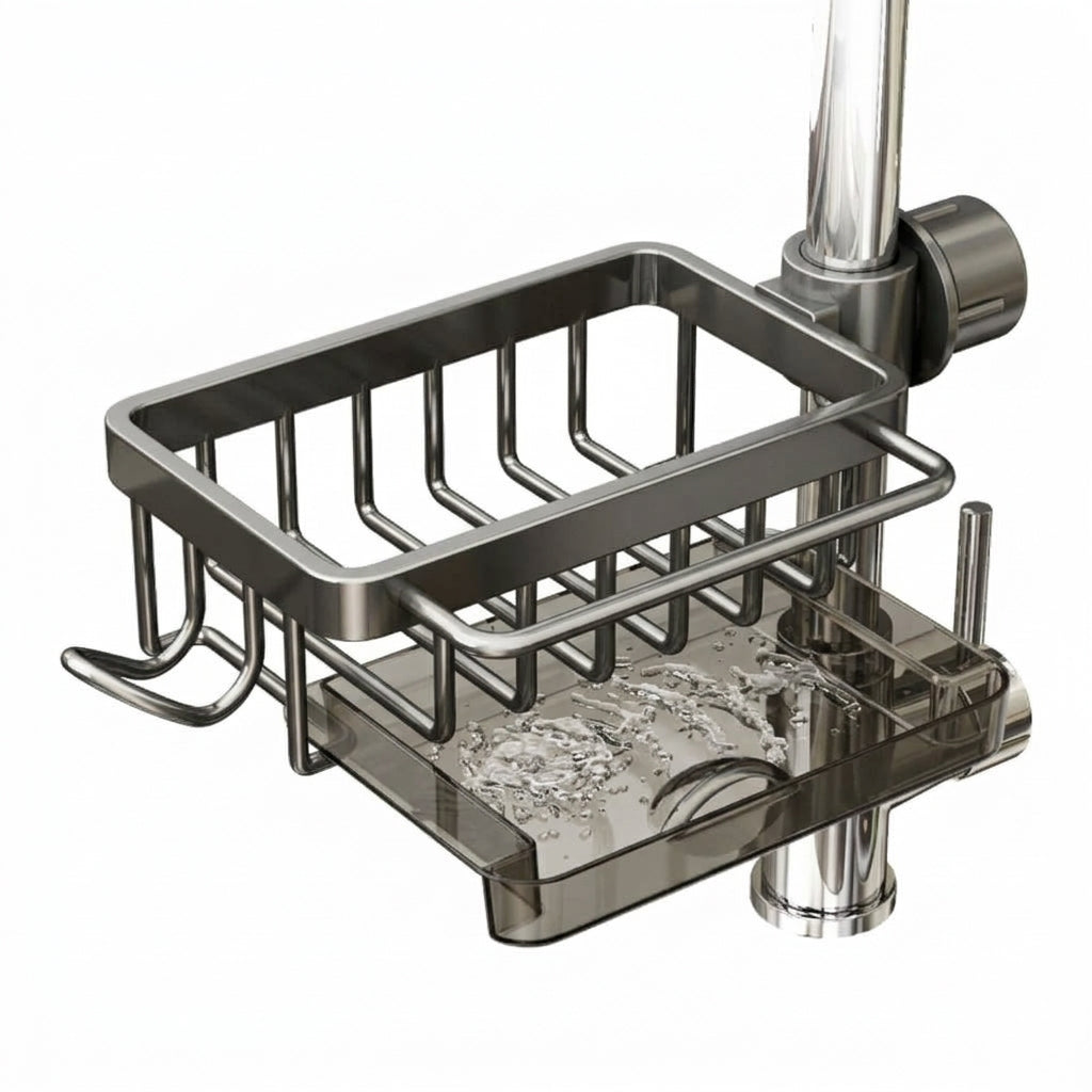🔥HOT SALE✨ Faucet Sink Organizer Rack – Keep Your Kitchen Sink Clean & Clutter-Free