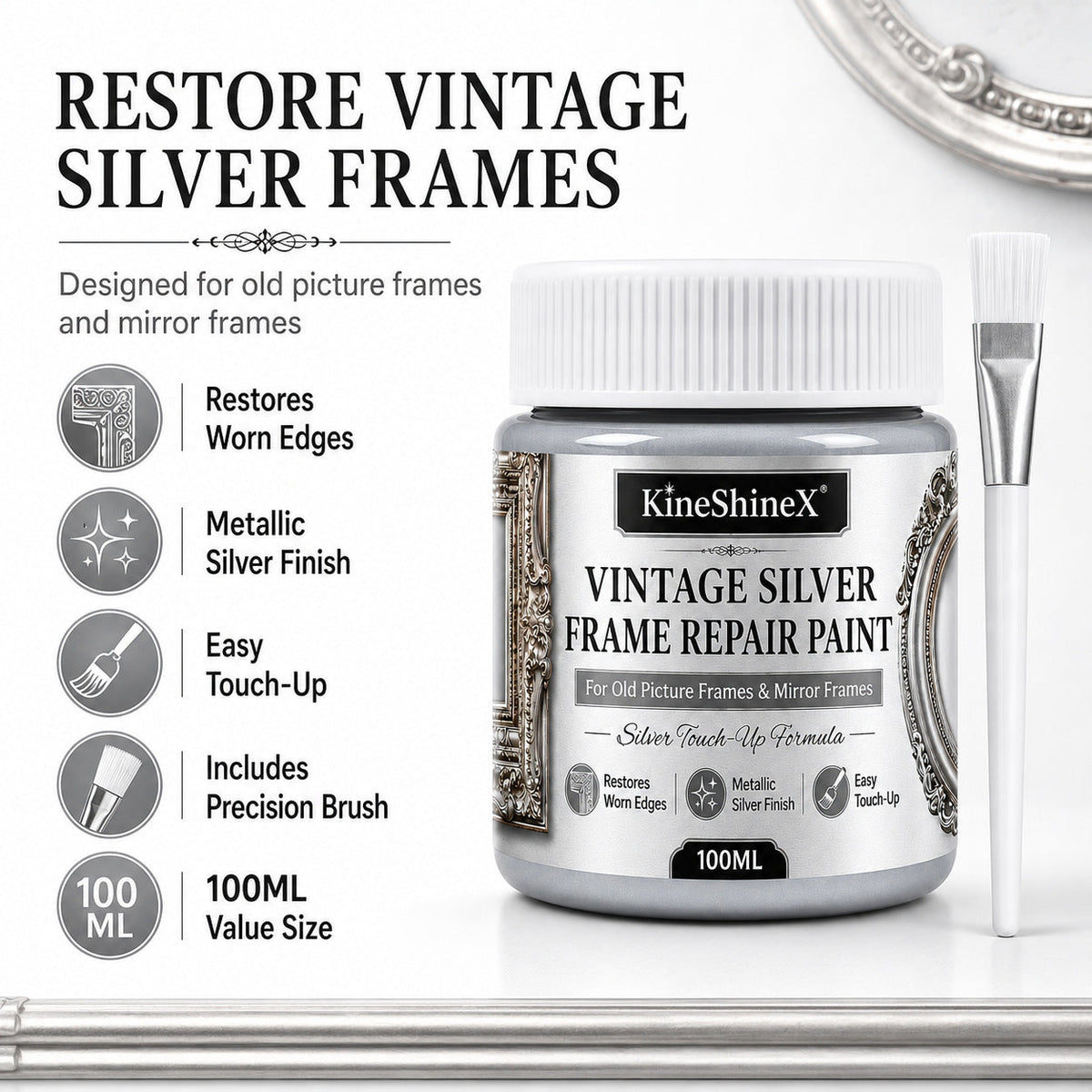 Gold Metallic Refinishing Repair Paste with Brush