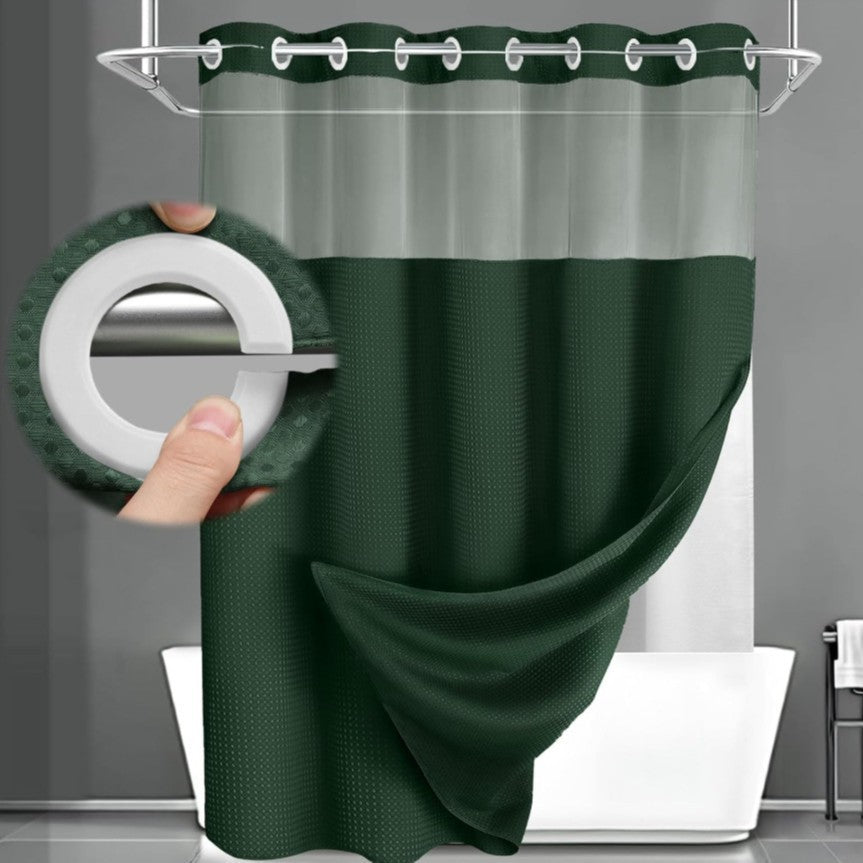 No Hook Shower Curtain