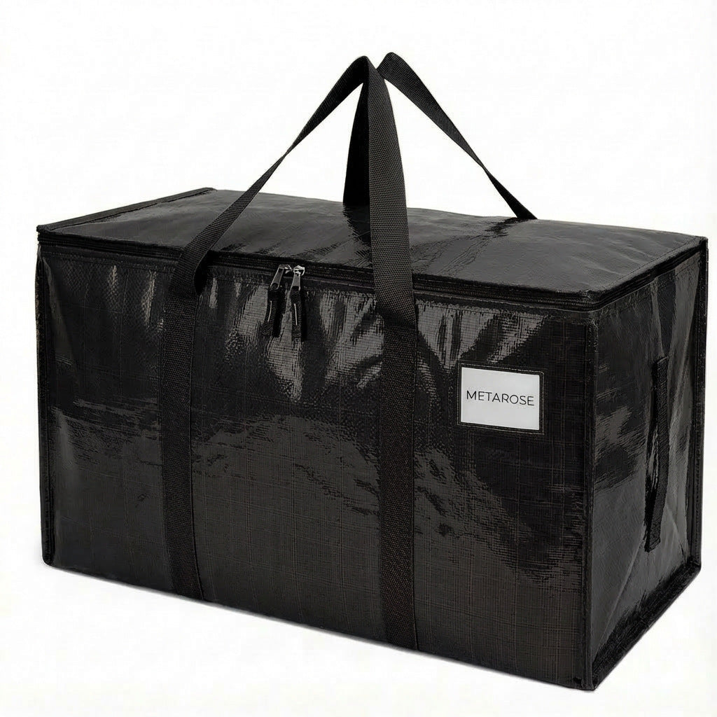 Moving Bags, Collapsible Zippered Storage Bags with Handles, Waterproof Foldable Organizers