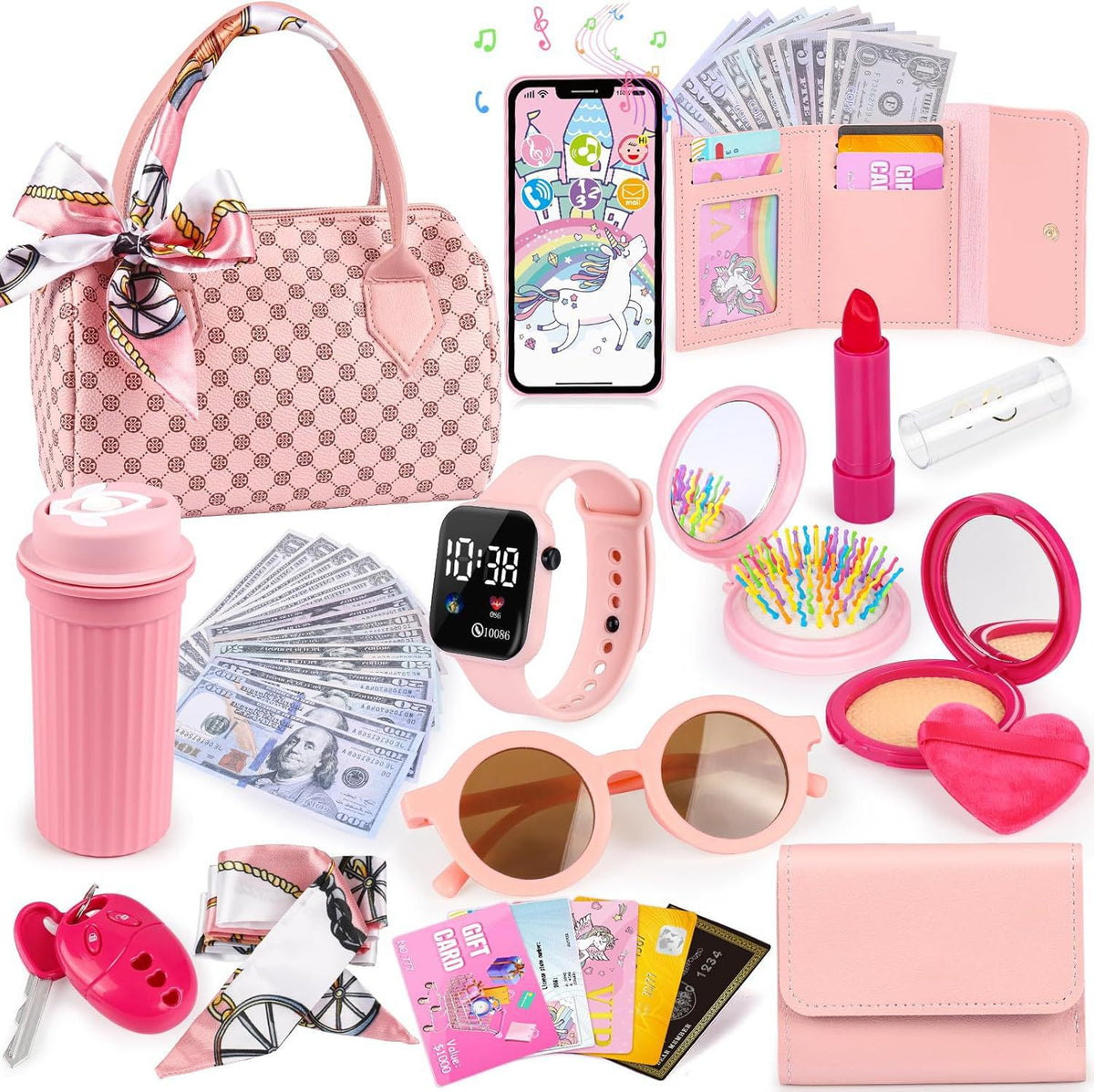 👑 Little Princess Pretend Makeup & Handbag Playset 💖