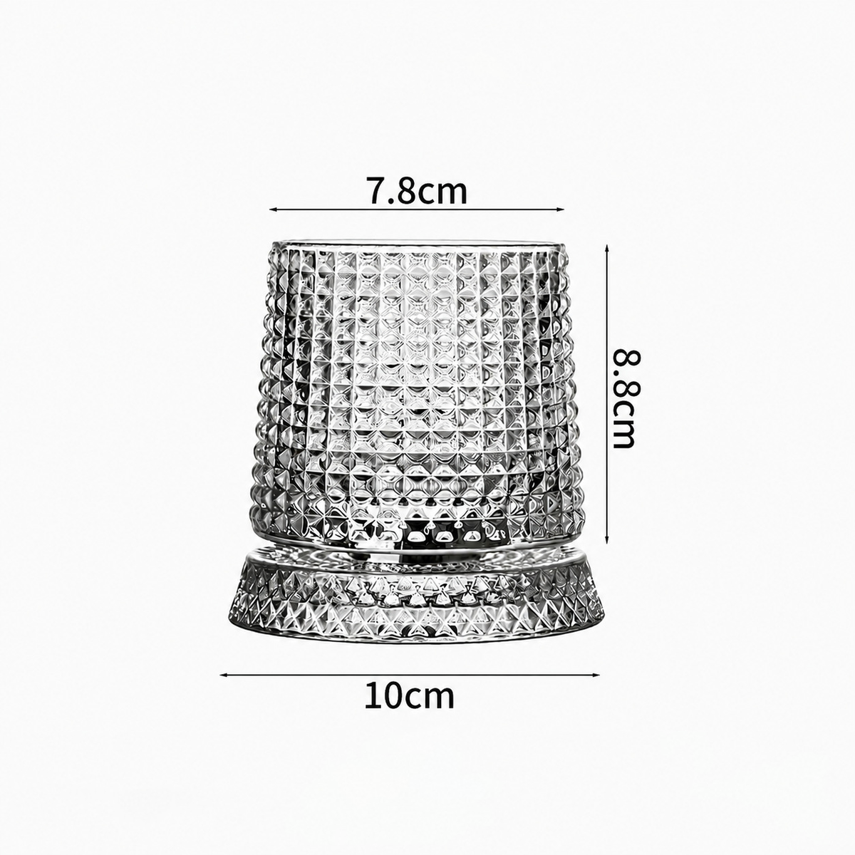 Luxury 360° Spinning Crystal Glass