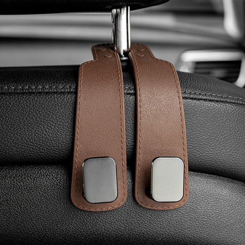 ๐ 4-Pack Car Seat Back Hooks โ Premium Bag Holder Organizer for Purses, Groceries & Jackets