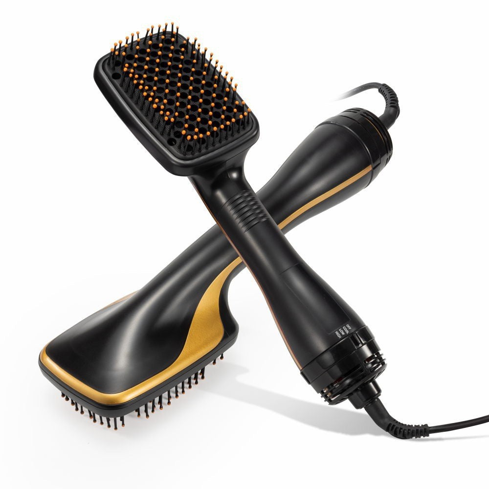 2-in-1 Hair Dryer Brush, Hot Air Brush for Curling & Straightening, Volumizing Blow Dryer Brush for Fast Styling