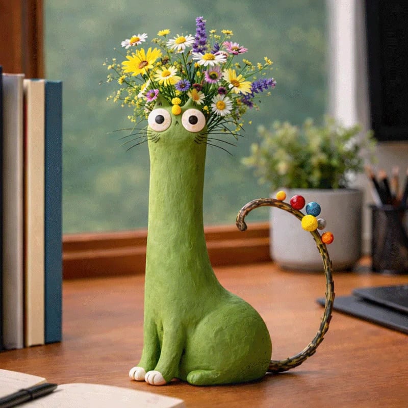 🔥LAST DAY 57% OFF - 😻Handcrafted Quirky Cat Vase