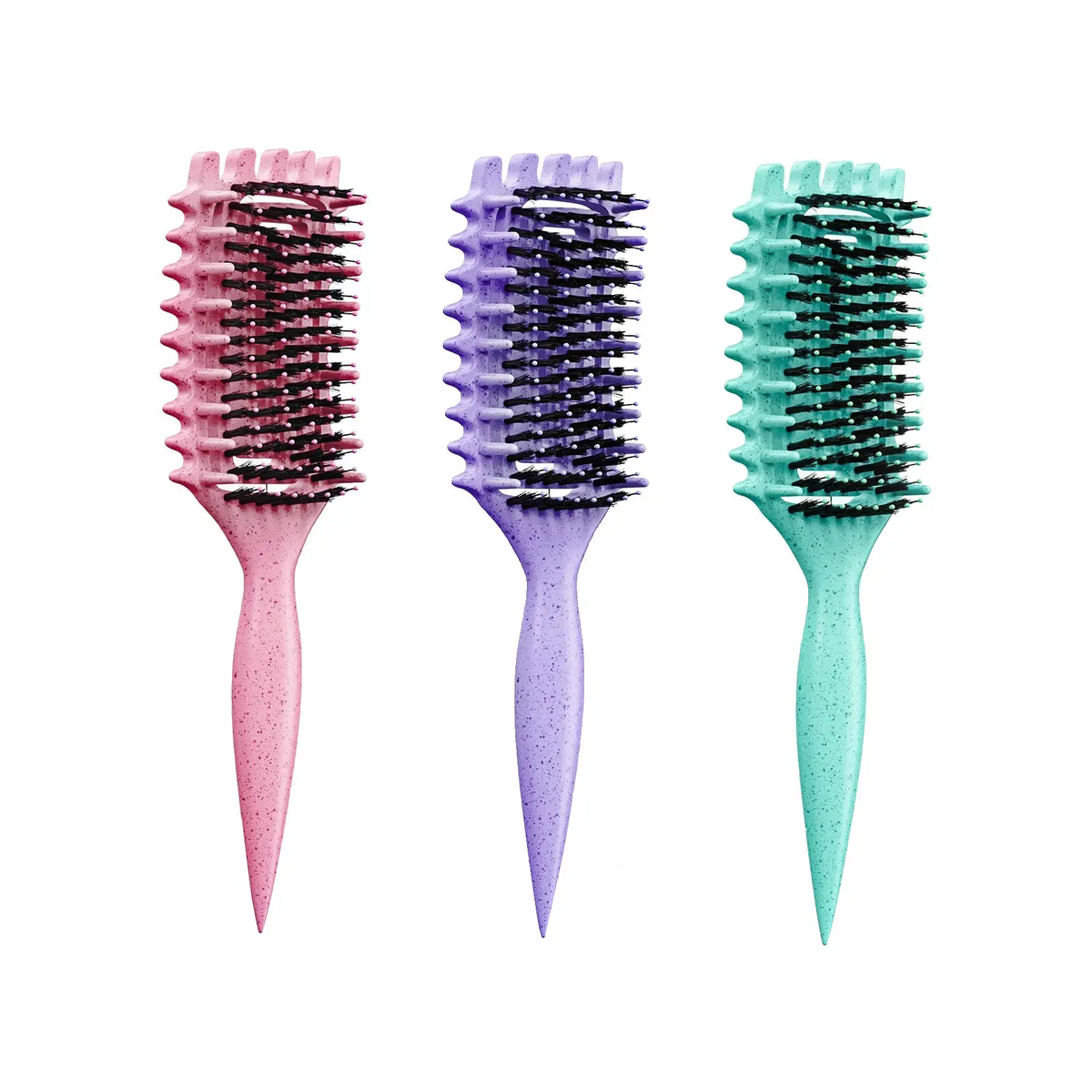 ๐ Defined Curl & Volume Styling Hair Brush โ 3-Side Clumping & Detangling Brush โจ