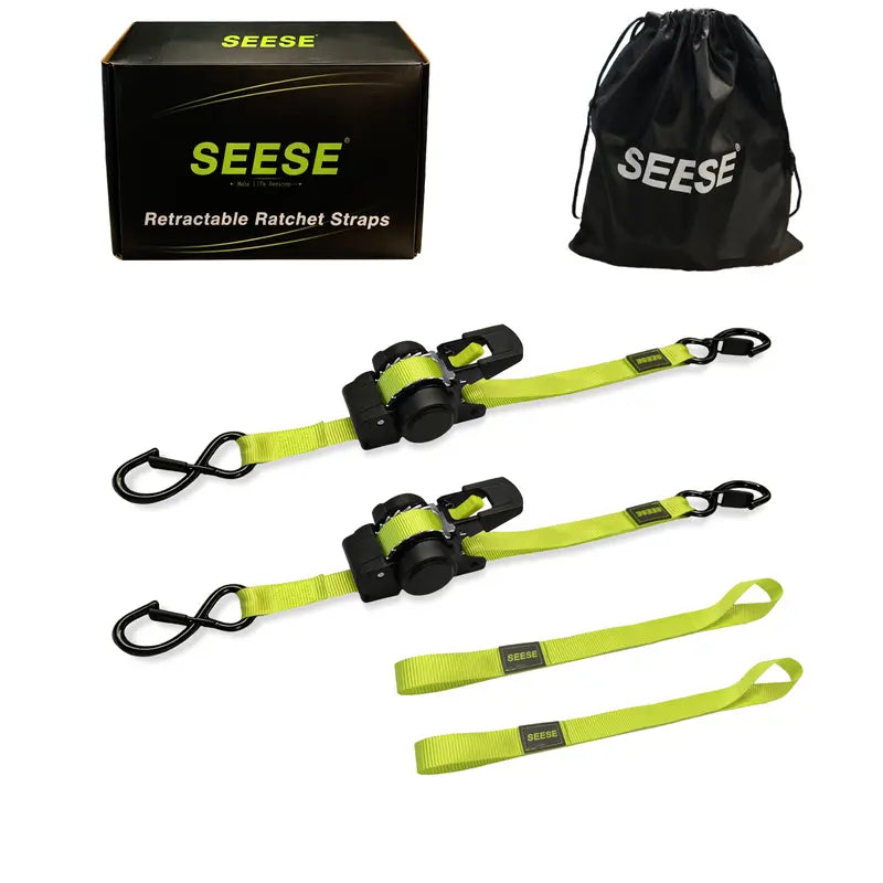 Car Tie Downs with Ratchets 1"x 11 ft-1500 LB Break Strength