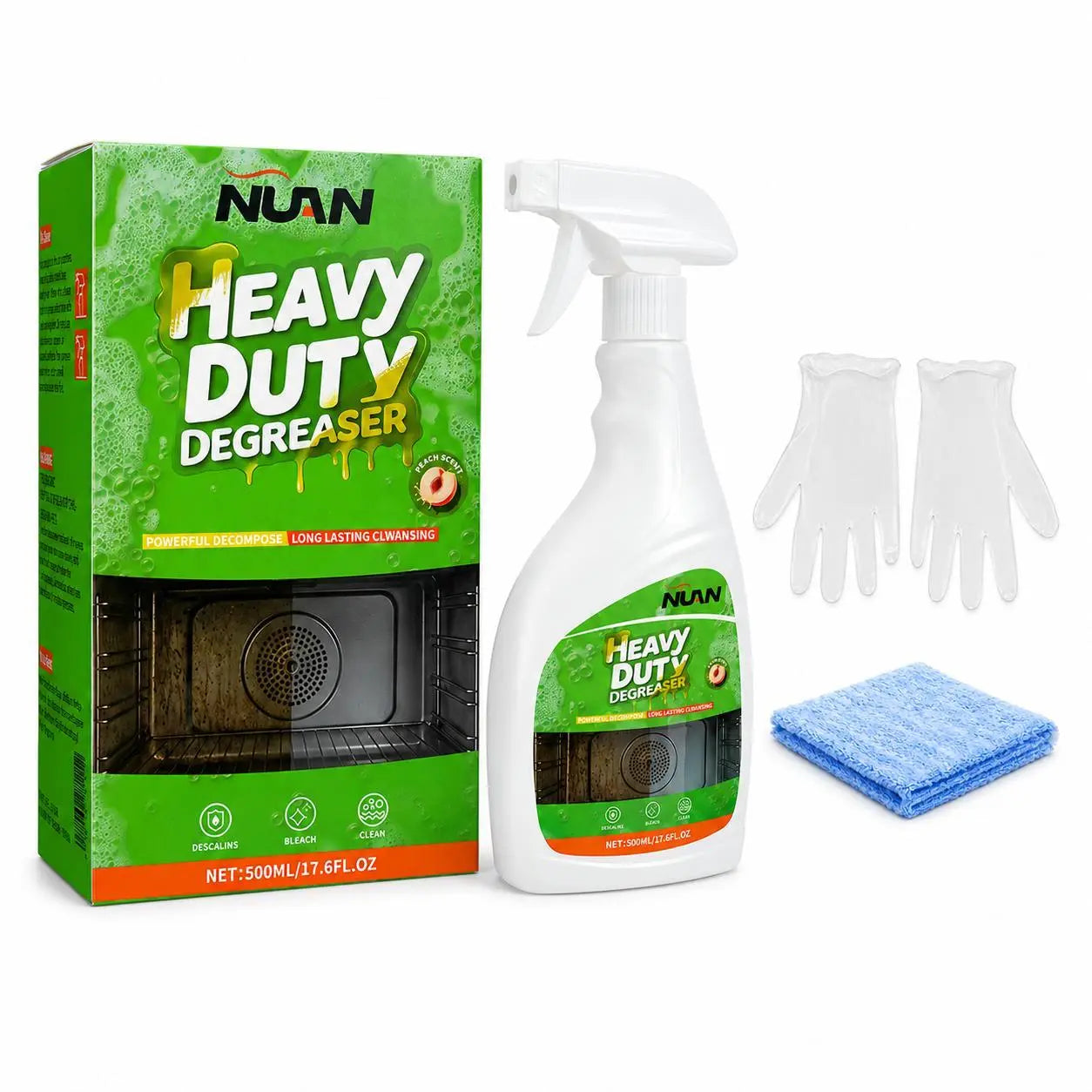 🔥Heavy-Duty Kitchen Degreaser Spray 500ml | Fast-Acting Stubborn Grease, Oil & Burnt Grime Cleaner for Stovetops, Hoods & Cabinets