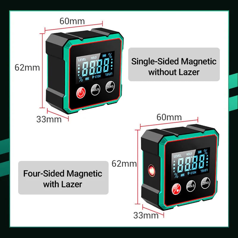 🎁🎁2025 Hot Sale 49% OFF💥Magnetic Digital Angle Finder with Electronic Laser