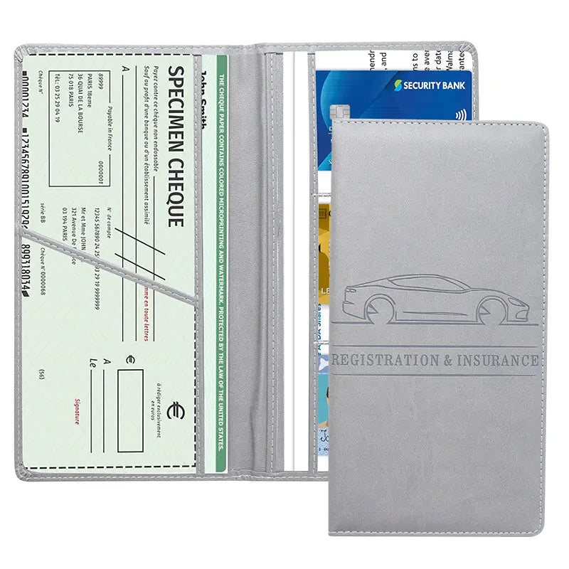 Car Registration & Insurance Card Holder, Magnetic Closure Vehicle Organizer 💳