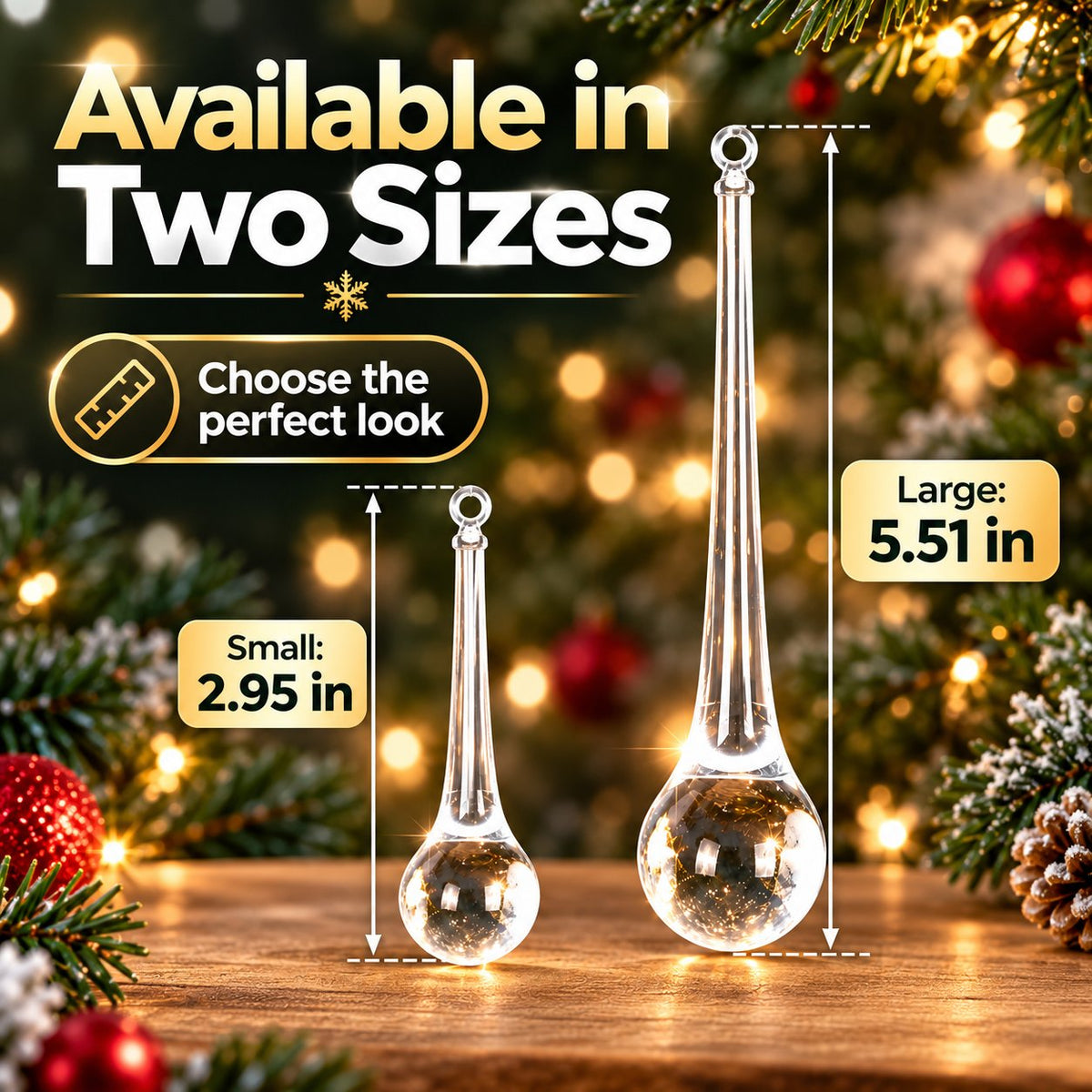 ๐๐โจ Crystal Teardrop Ornaments โ Add Sparkle to Your Christmas!