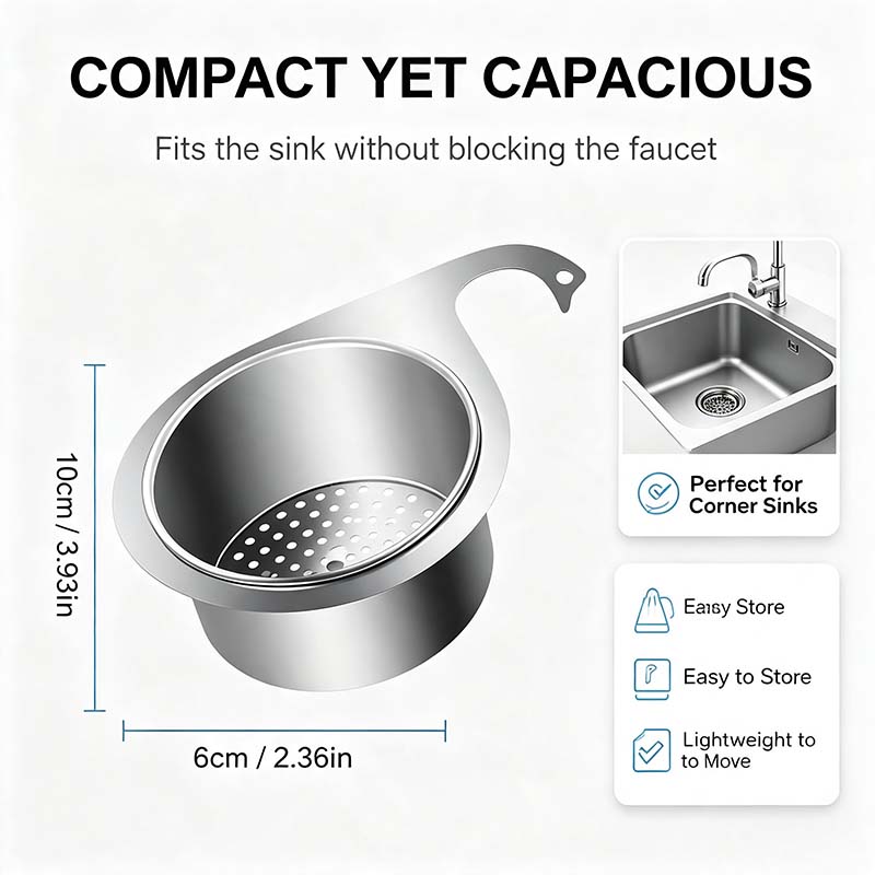 BUY 1 GET 1 FREE💧Stainless Steel Swan Sink Strainer Basket🦢💧