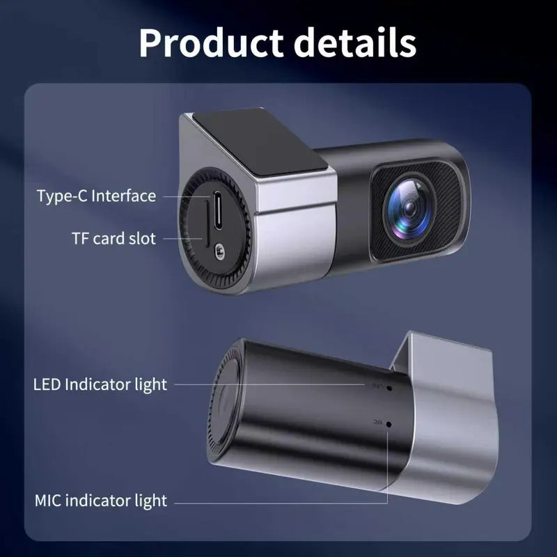 Wired WiFi Dash Cam 1080P HD