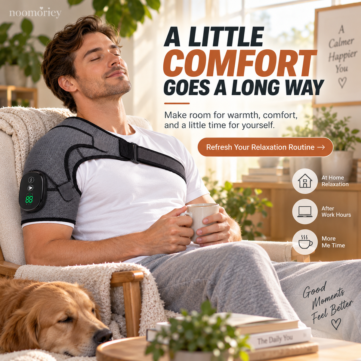 🔥 WarmEase – Heated Shoulder Massager with Vibration