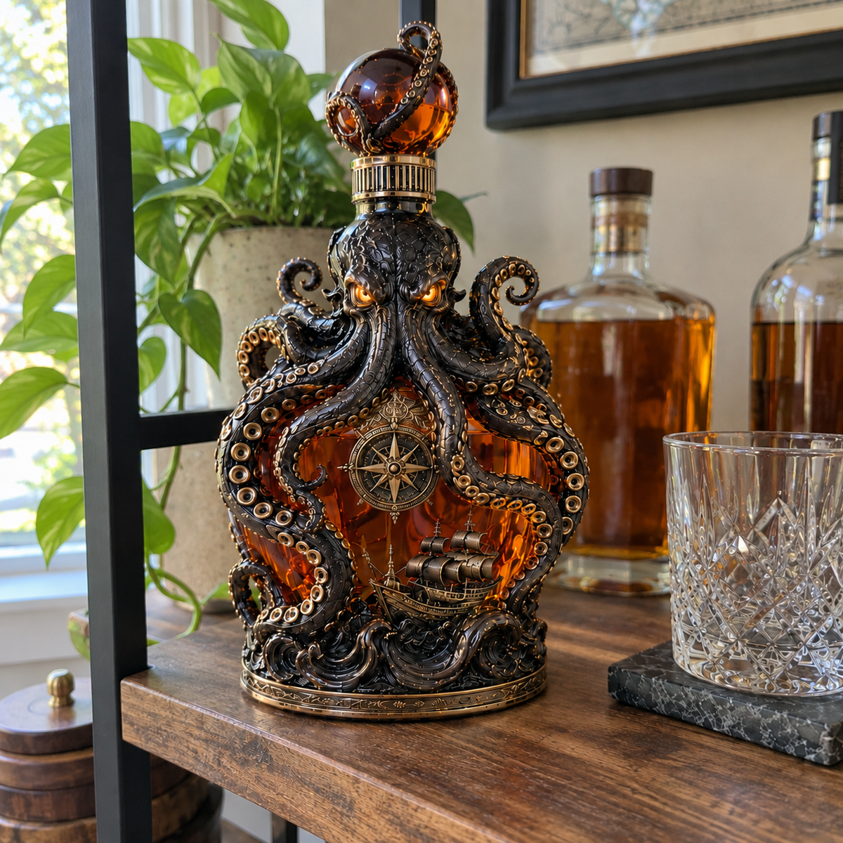 🐙 Kraken Voyage Octopus Whiskey Decanter — A Bold Nautical Bar Centerpiece 🥃⚓