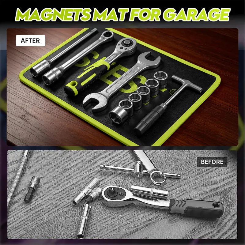 🛠️🧲Flexible Magnetic Tool Mat & Tray Holder