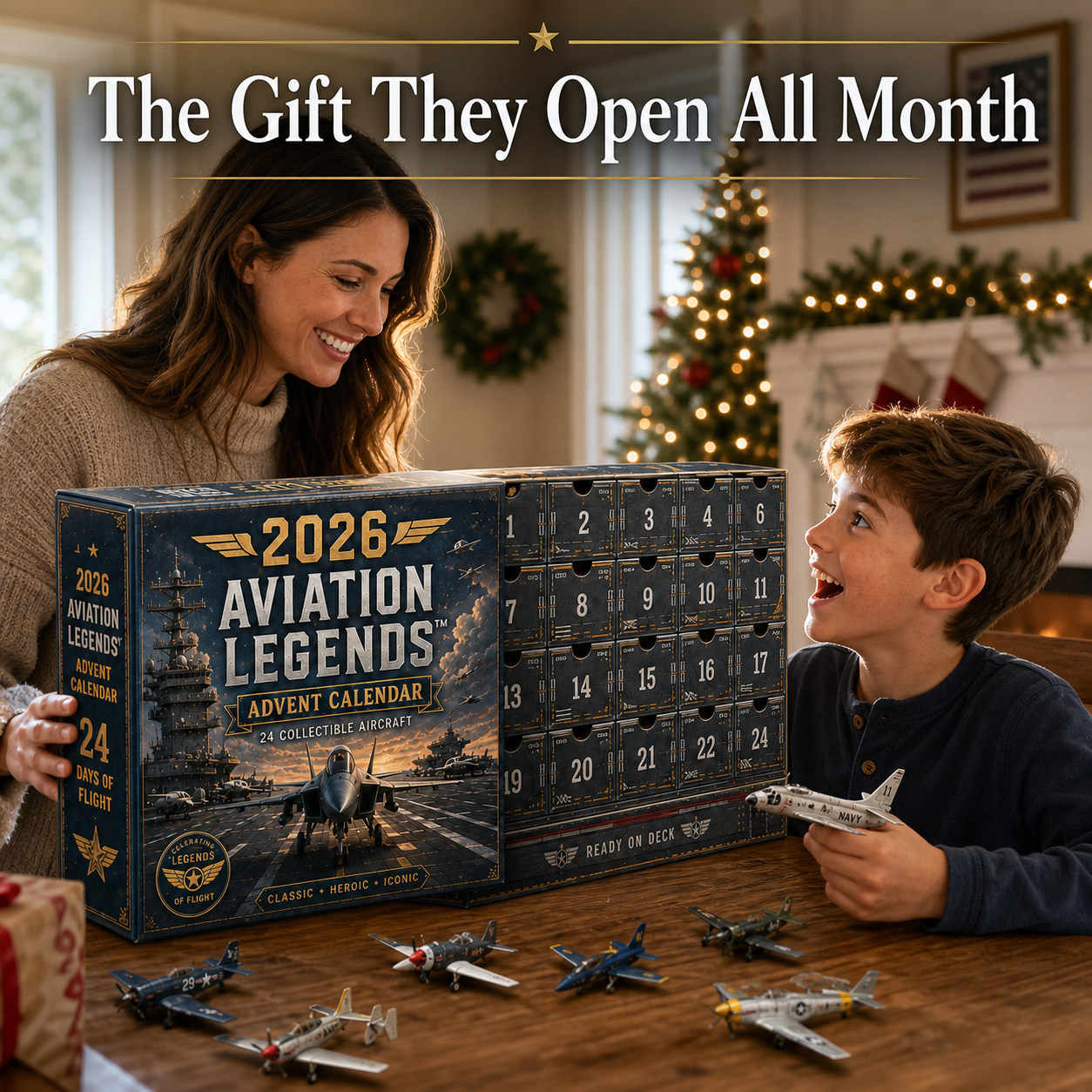 โ๏ธ๐2026 Aviation Legends 24-Day Aircraft Advent Calendar โ 24 Collectible Airplane Surprises for Aviation Fans